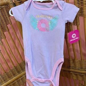 Akademiks Lilac and Pink Baby Bodysuit